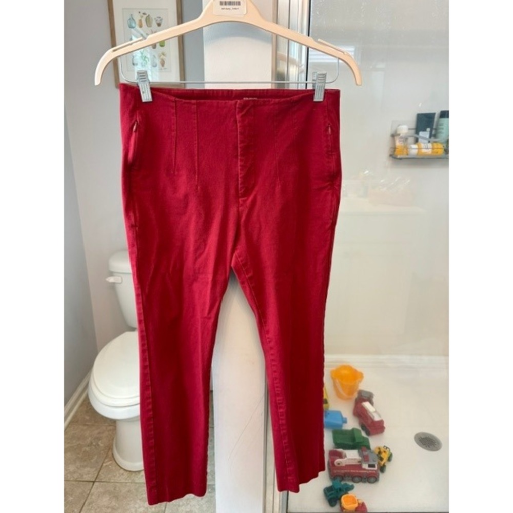 Old Navy Pixie Pants Women's 10 Extra High Rise Skinny Red Stretch